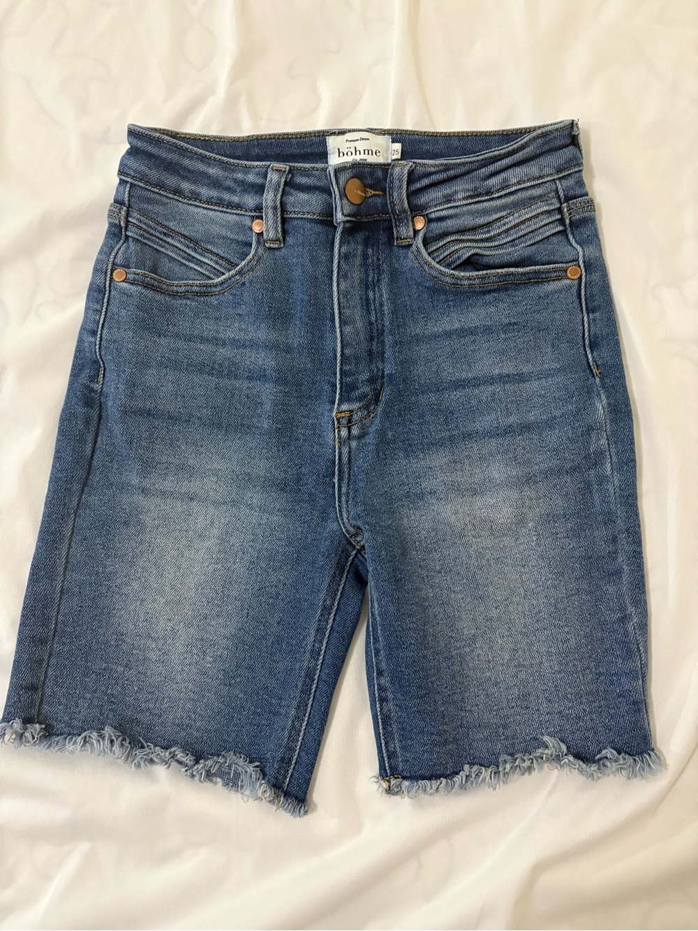 böhme Light Blue Denim Bermuda Shorts